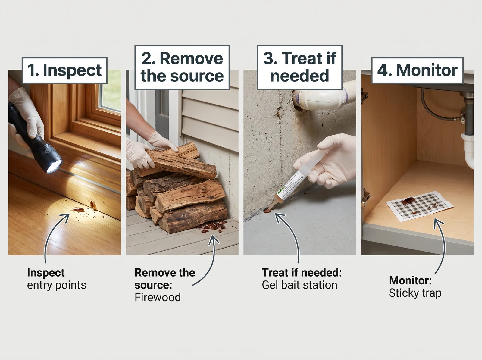 Wood Cockroach — step-by-step removal plan
